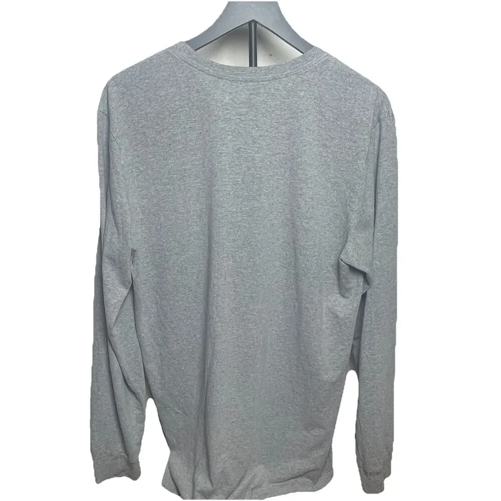 Hurley Men’s Long Sleeve Logo T-Shirt Gray Size Large Crewneck Surf Skate - Picture 4 of 8